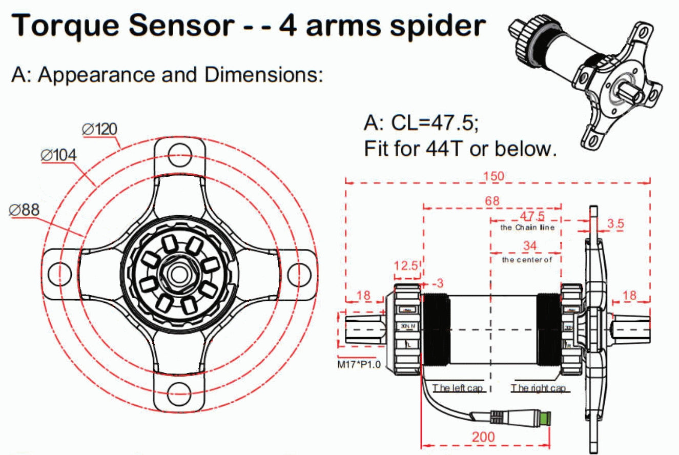 ERider68-T17 BB with 4 Arm Spider - Image 6