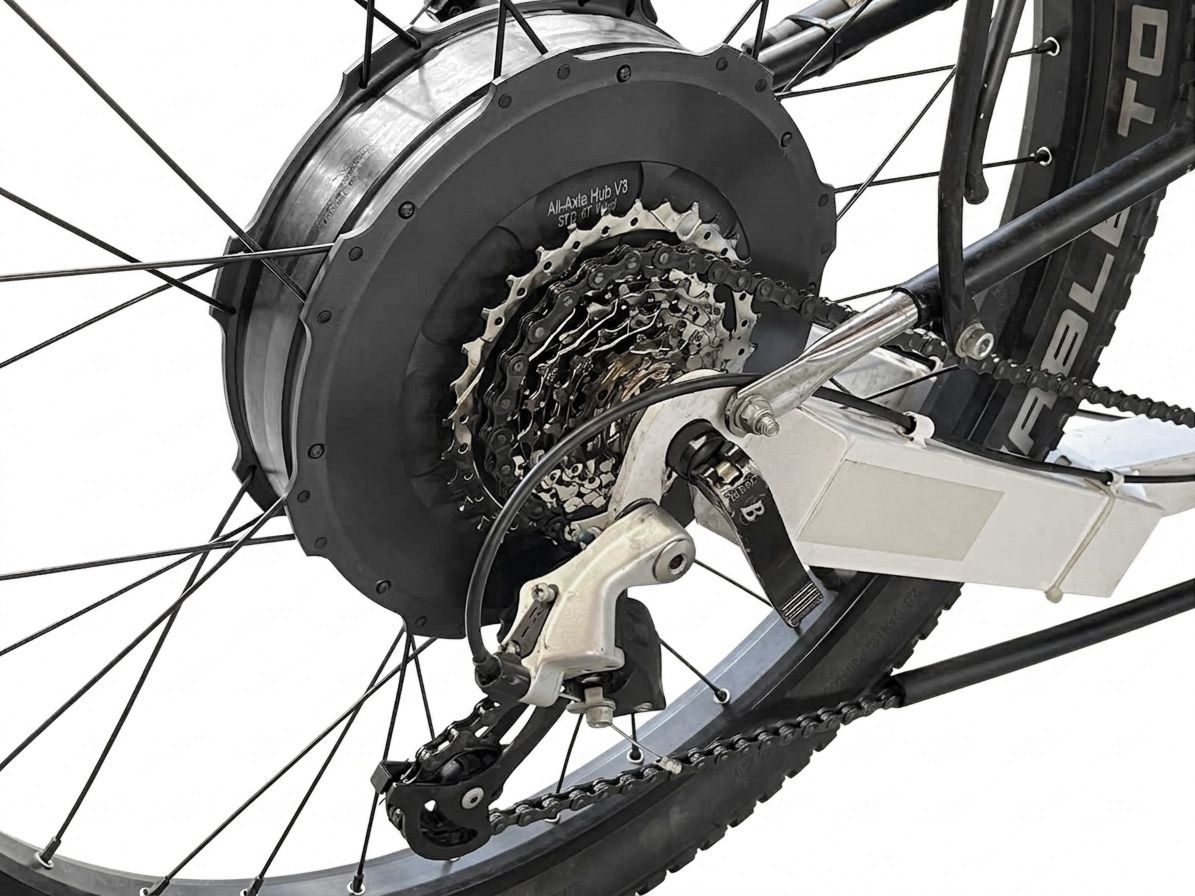 Torque sensor is integrated into the motor, with no bottom brackets to dismantle and fewer cables to fuss with.
