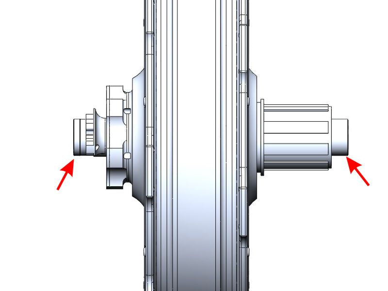 142mm Thru-Axle Rear Adapters for V3 - Image 1