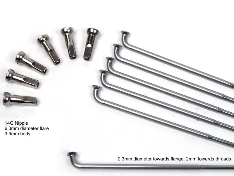 Sapim Strong 13-14g Butted Spoke, Silver - Image 1