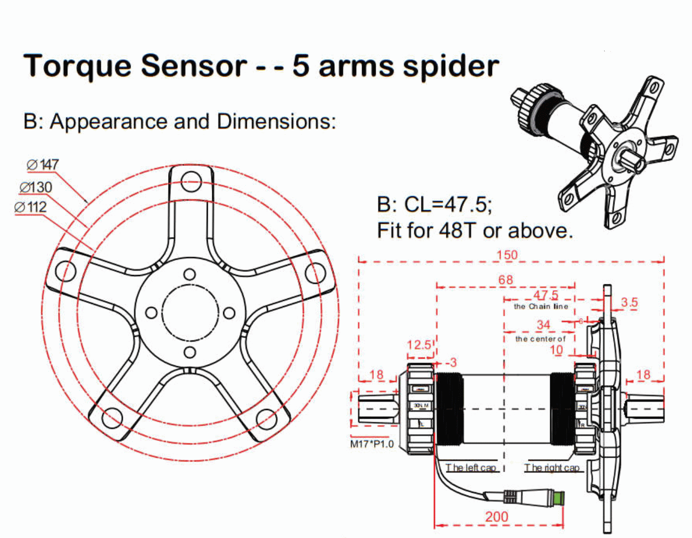 ERider83-T17 BB with 5 Arm Spider - Image 5